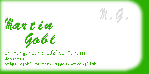 martin gobl business card